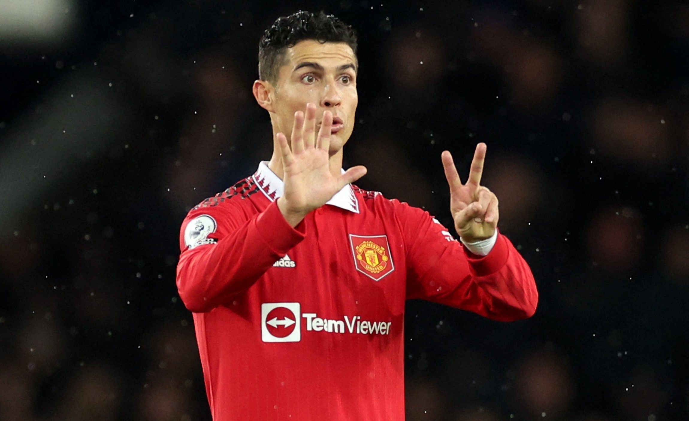 Cristiano Ronaldo celebrating his landmark goal Cristiano Ronaldo celebrating his landmark goal
